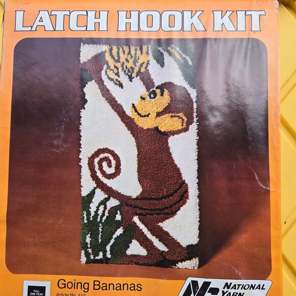 Going Bananas is a latch hook kit produced by National Yarn Crafts - Picture 8 of 8